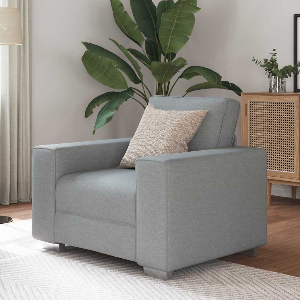 Sofa with Cushion Light grey 100 x 77 x 82 cm Fabric